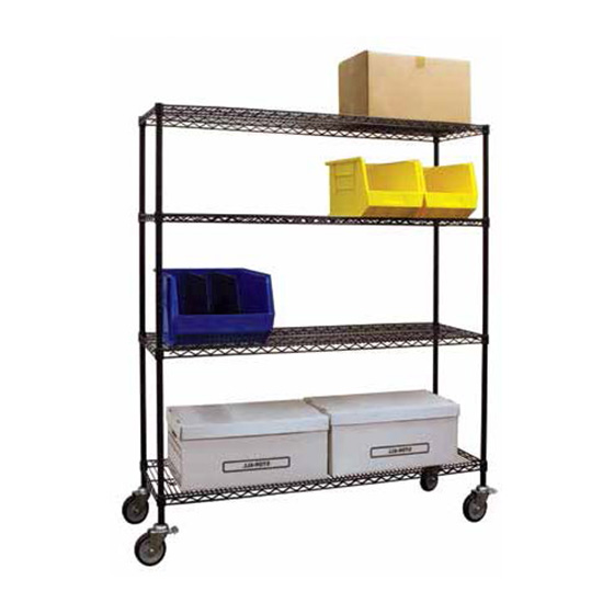 Black Powder Coated Mobile Carts